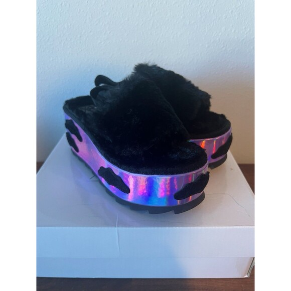 Stylish Black and Iridescent Women's Platform Shoes - Picture 9 of 13